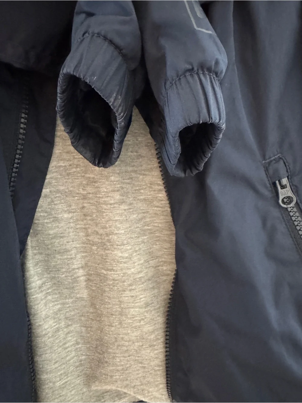GAP Navy Lightweight Hooded Jacket - Kids | size small